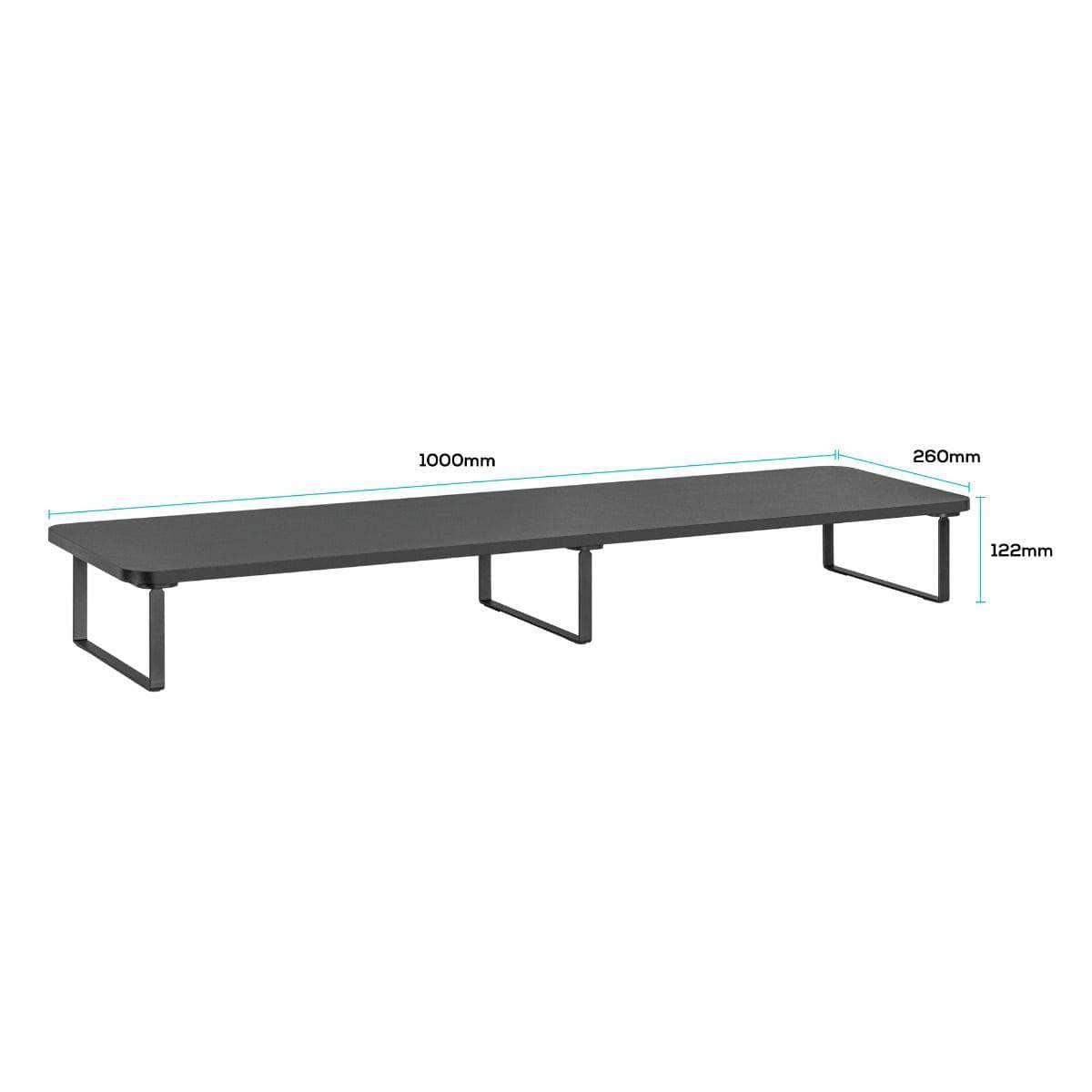 Black Dual Monitor Riser