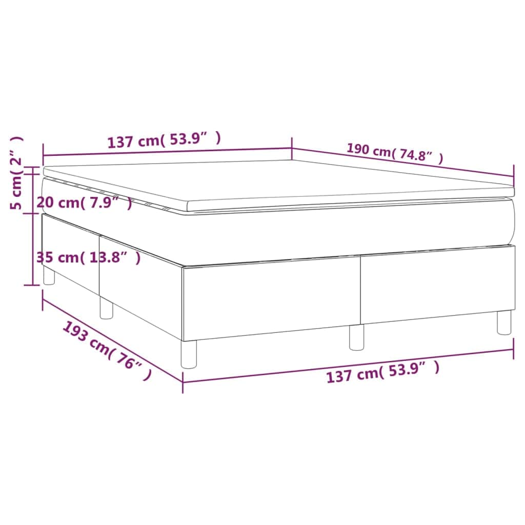 Black Full Box Spring Bed with Velvet Pocket Spring Mattress and Topper