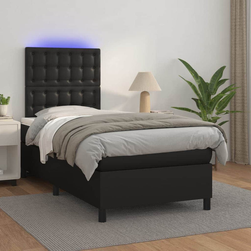 Black King Single Bed with Pocket Spring Mattress