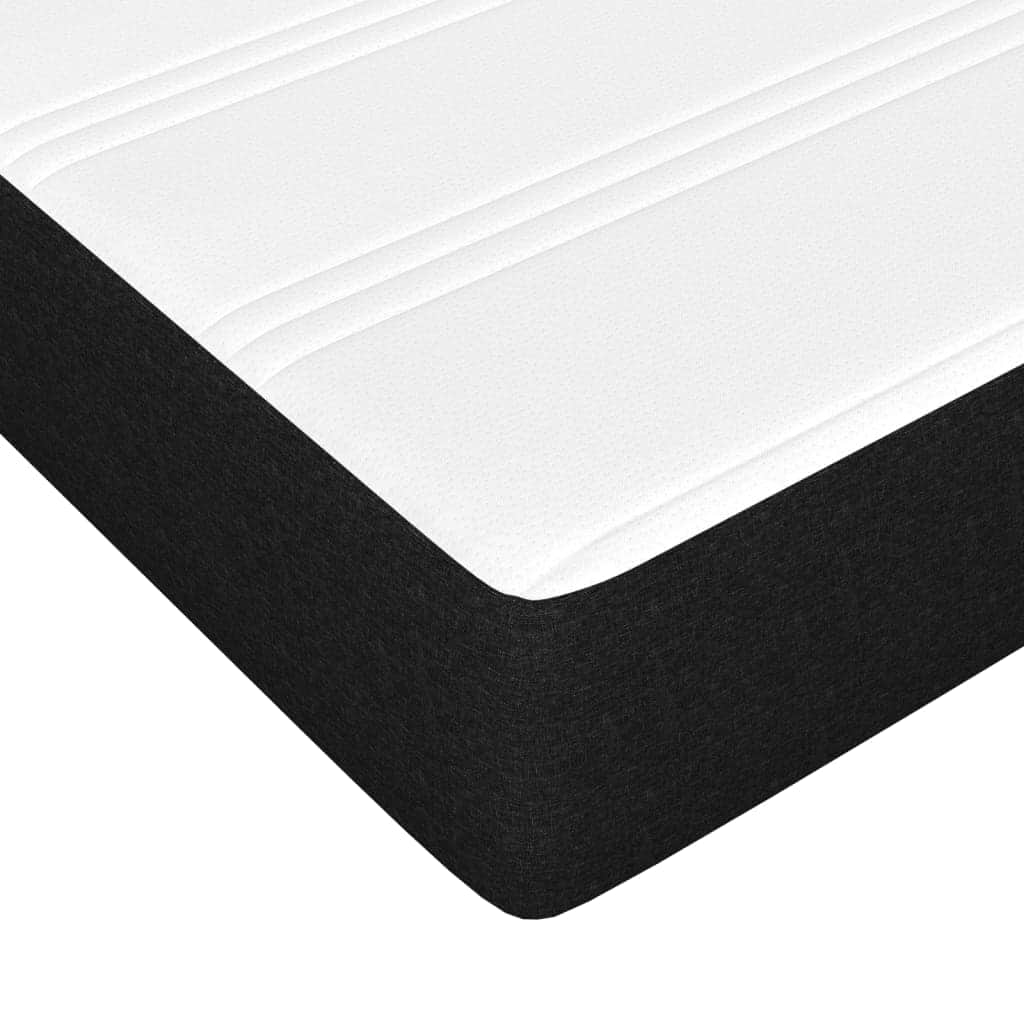 Black King Single Box Spring Bed with LED and Pocket Spring Mattress