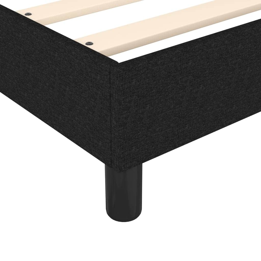 Black King Single Box Spring Bed with LED and Pocket Spring Mattress