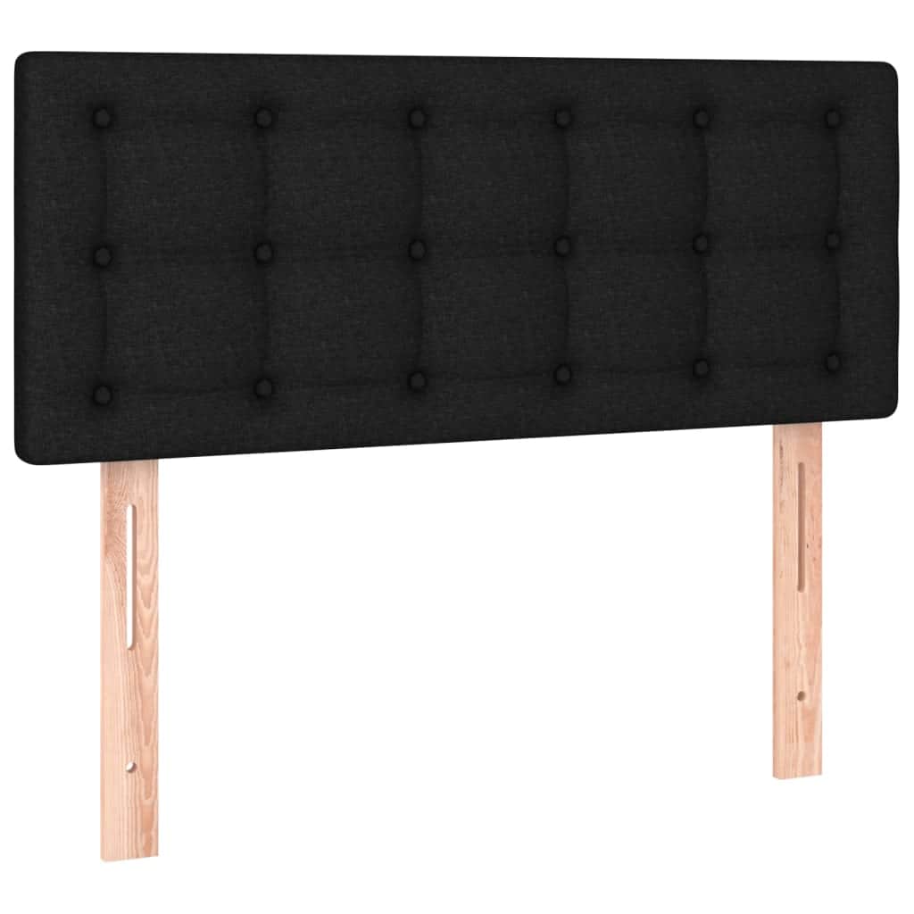 Black King Single Box Spring Bed with Pocket Spring Mattress and LED