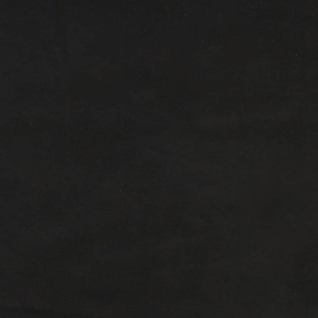 Black King Single Box Spring Bed with Velvet Pocket Spring Mattress Topper