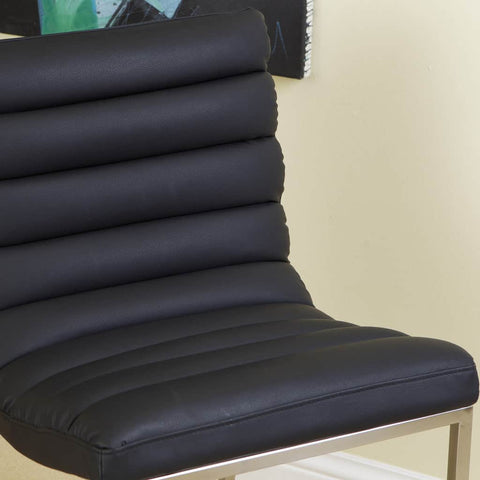 Black Leather Bar Stool Auburn Modern Adjustable Bar Chair Kitchen