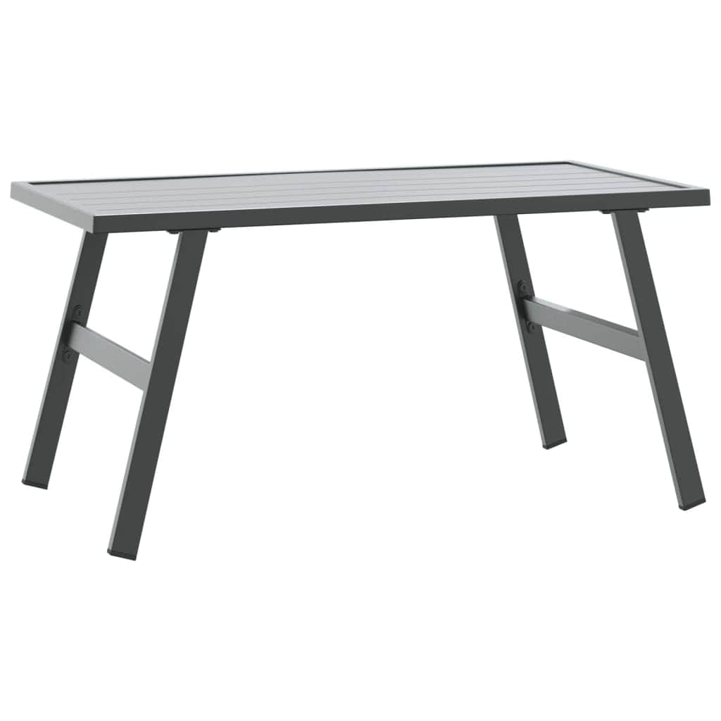 Black Powder-Coated Steel Garden Coffee Table