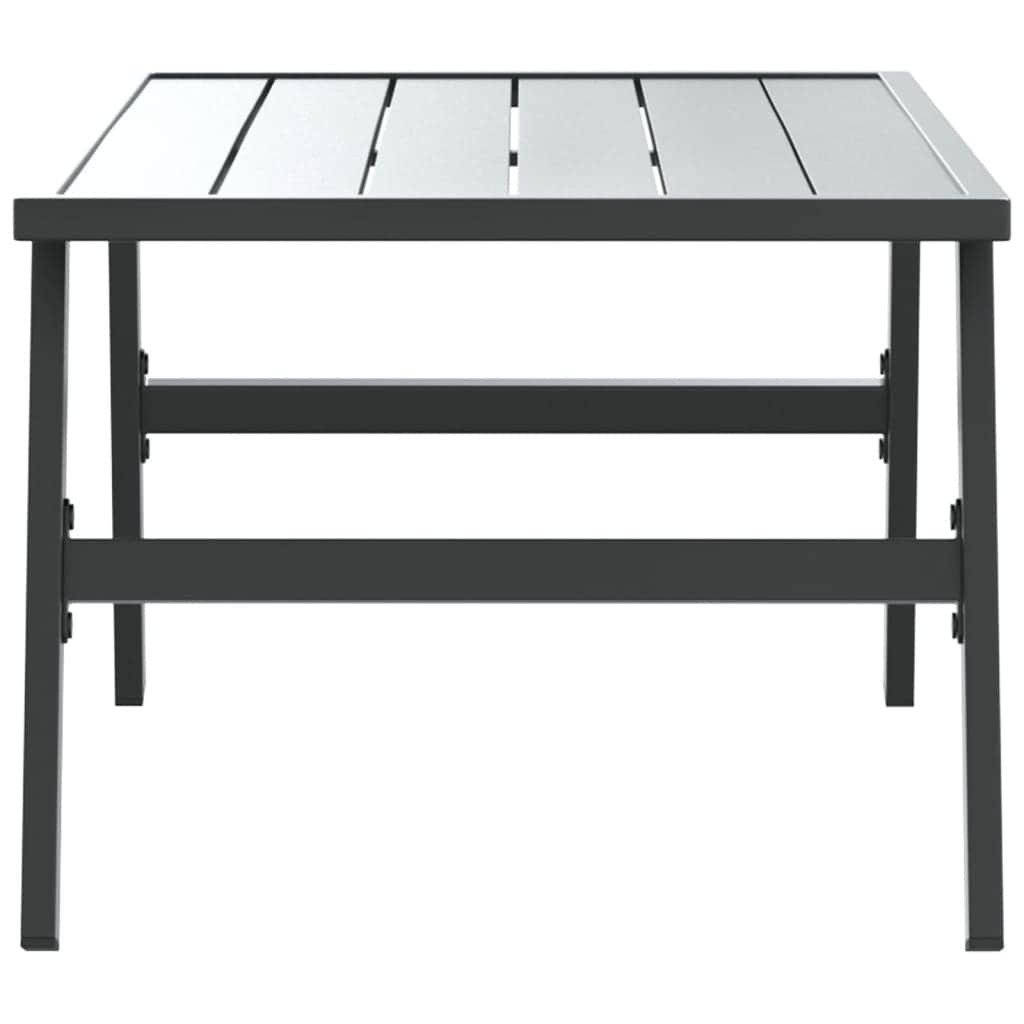 Black Powder-Coated Steel Garden Coffee Table