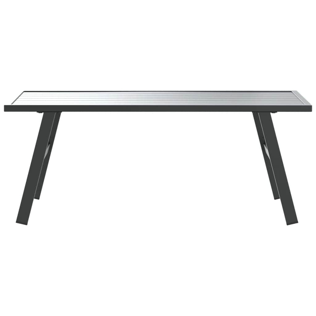 Black Powder-Coated Steel Garden Coffee Table