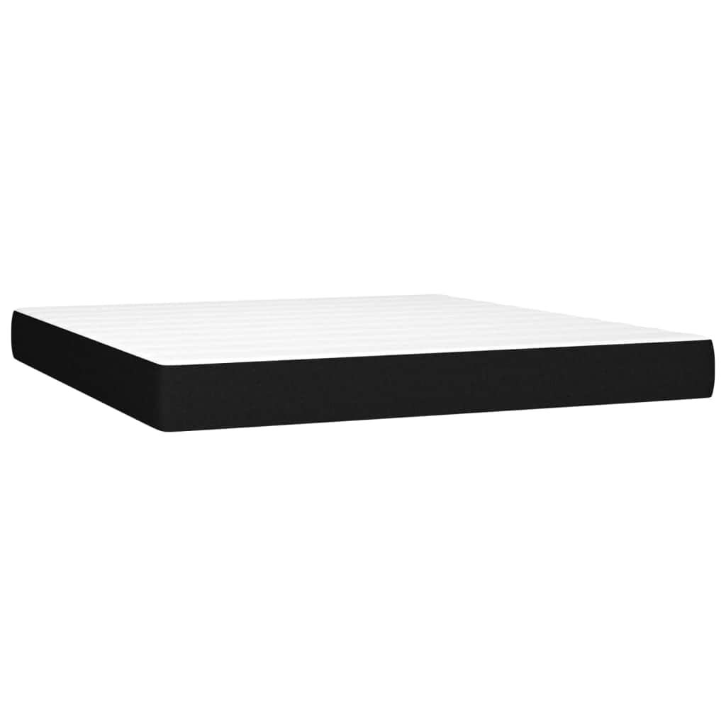 Black Queen Pocket Spring Mattress Medium Firm Fabric Foam Support