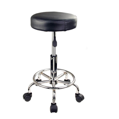 Swivel Salon Barber Stool Chair Round Type Black