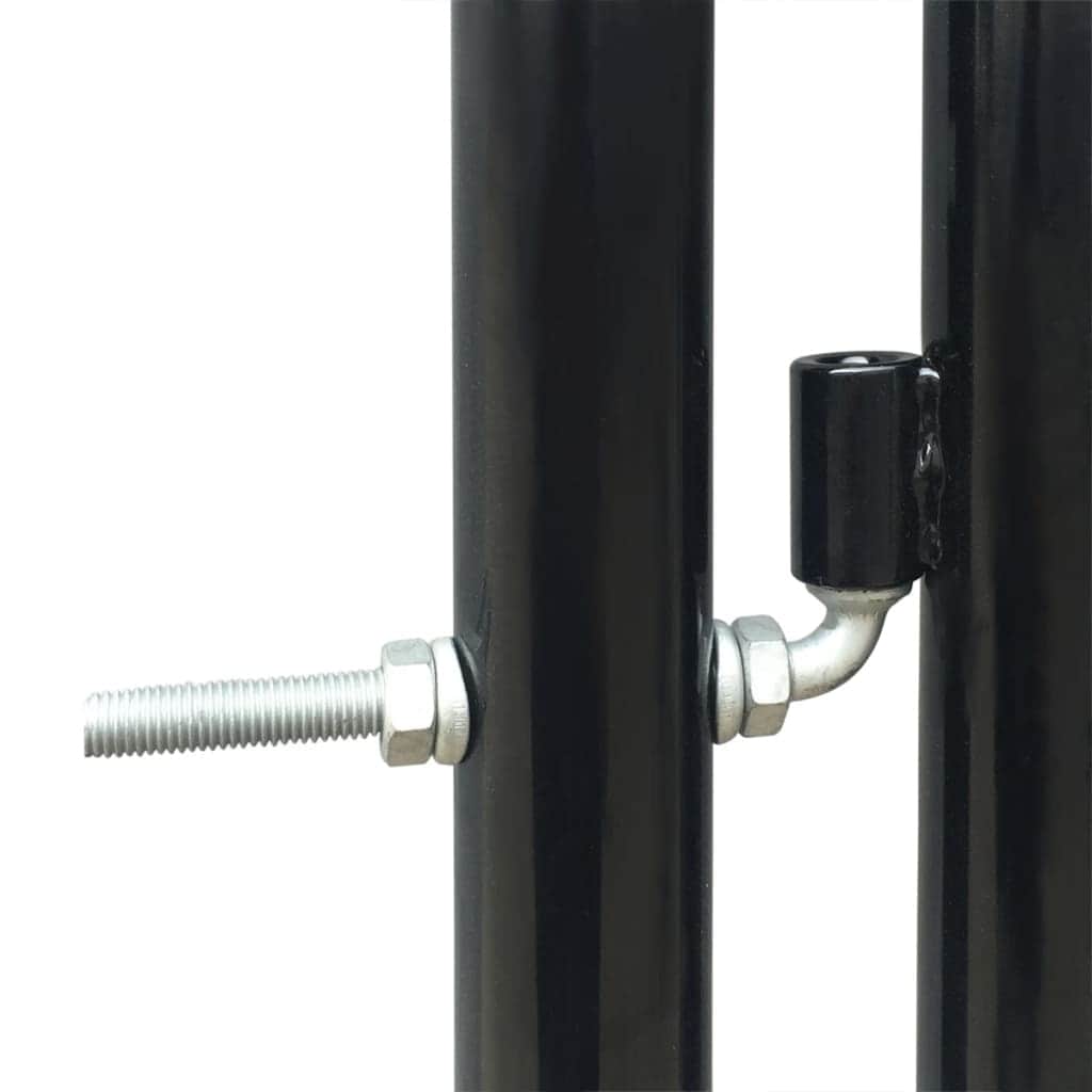 Black Single Door Fence Gate L