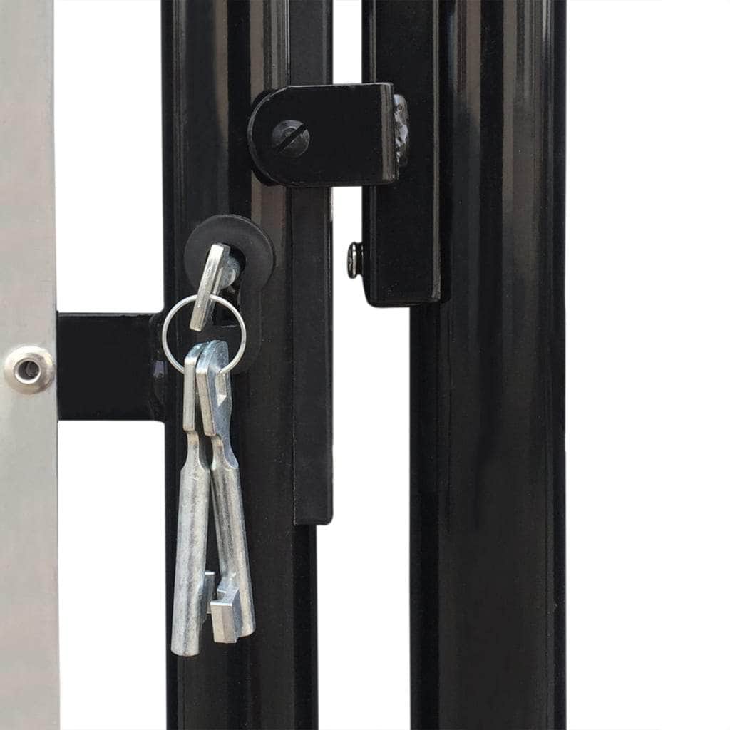 Black Single Door Fence Gate L
