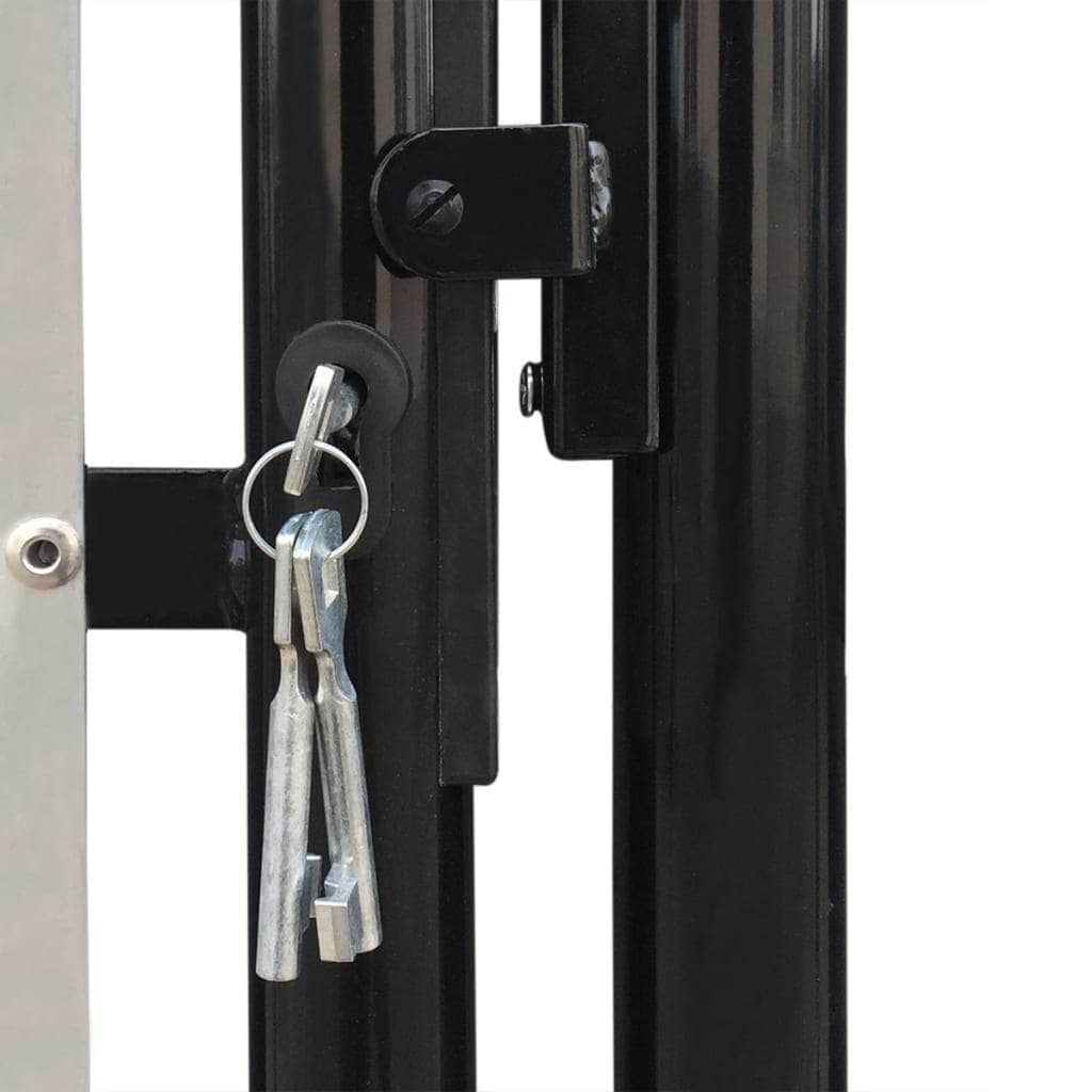Black Single Door Fence Gate XXL