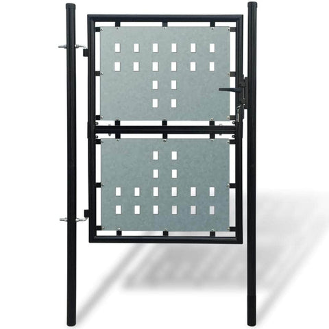Black Single Door Fence Gate XXXL