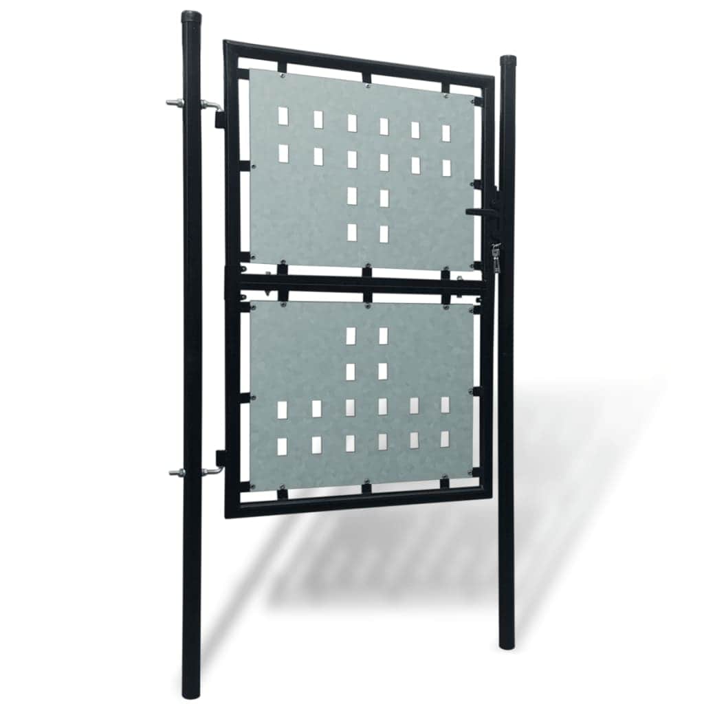 Black Single Door Fence Gate XXXL
