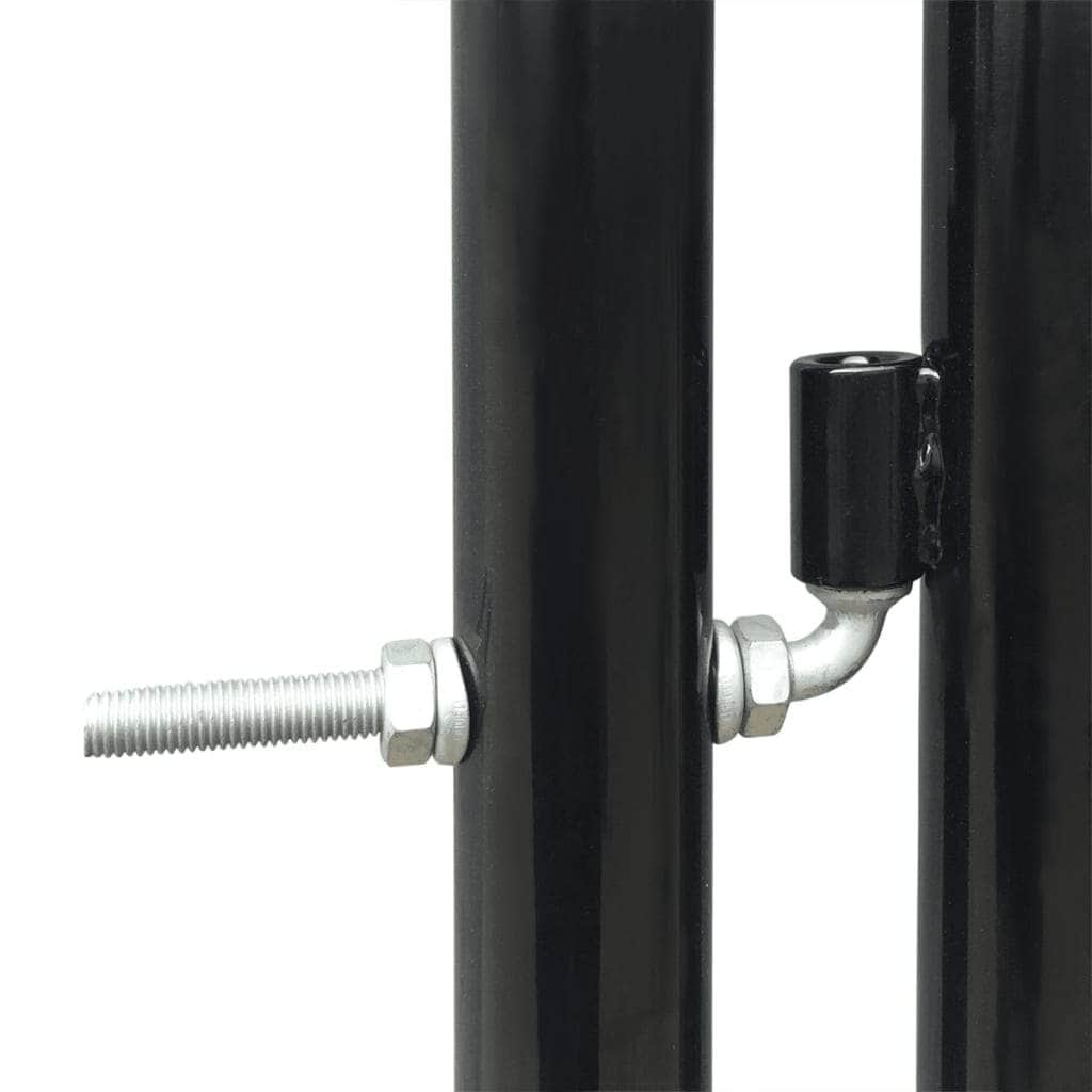 Black Single Door Fence Gate XXXL