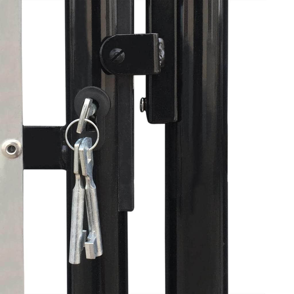 Black Single Door Fence Gate XXXL