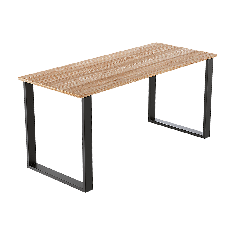 Black Square Retro Industrial Desk Bench