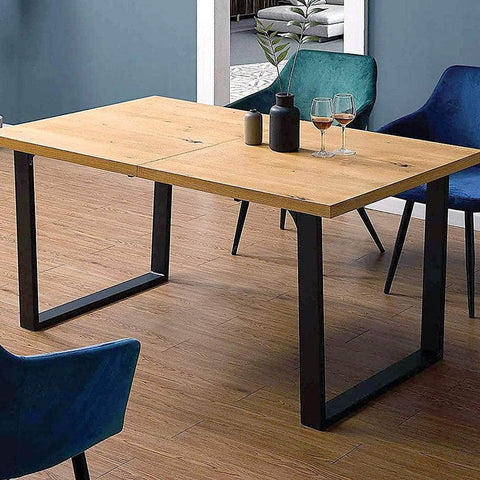 Black Square Retro Industrial Desk Bench
