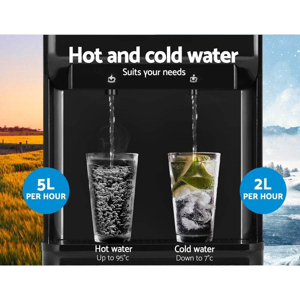 Black Water Cooler Dispenser with Two Taps - Stay Refreshed