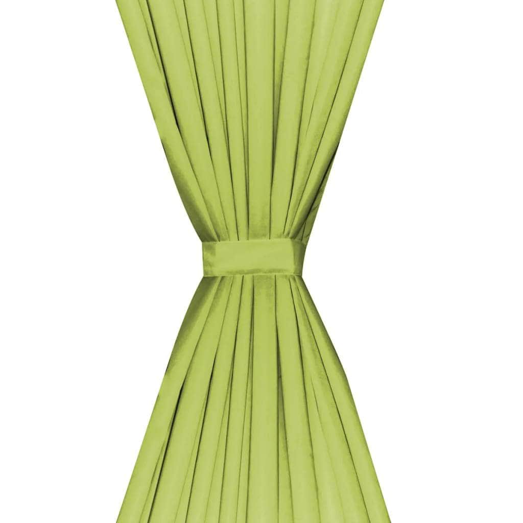 Blackout Curtains 2 pcs Double Layer  Green