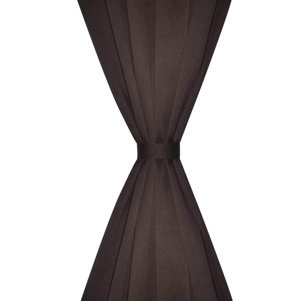 Blackout Curtains 2 pcs Slot-Headed Brown