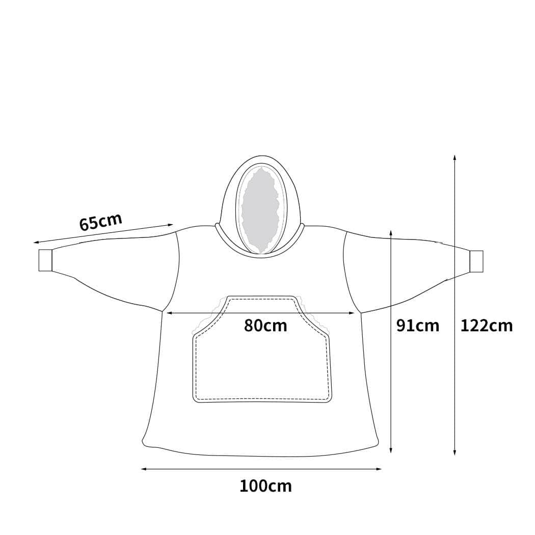 Blanket Hoodie Adult Sweatshirt Navy Blue