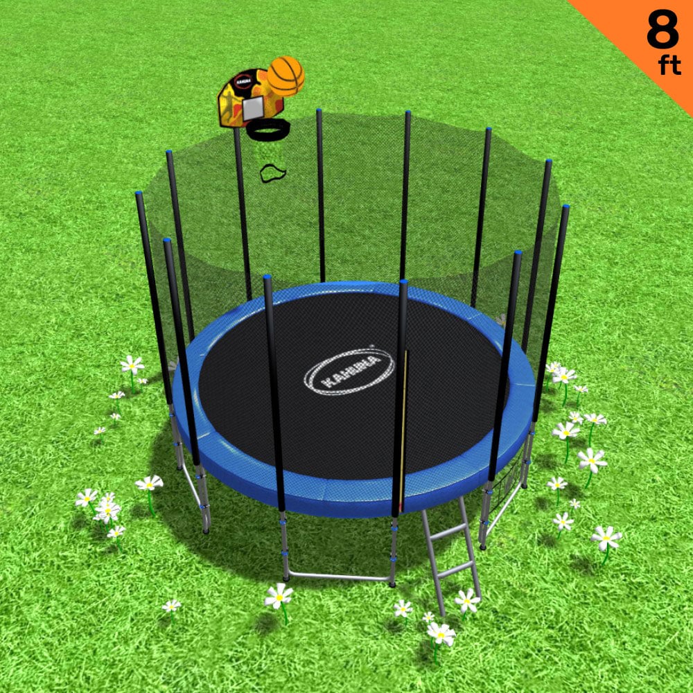 Trampoline 8ft Blue Basketball 1x8cm