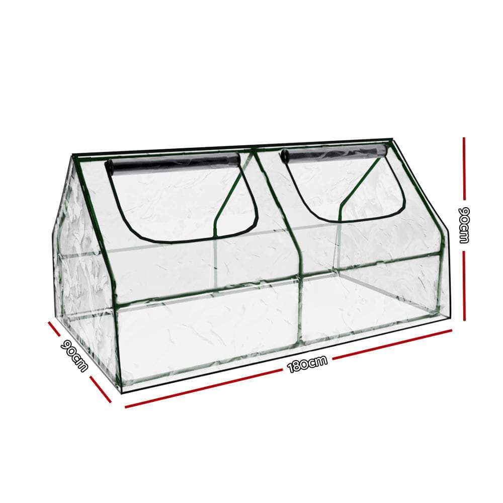 Greenhouses & Accessories - BlossomHaven: Compact 180x90x90cm Greenhouse Garden Shed