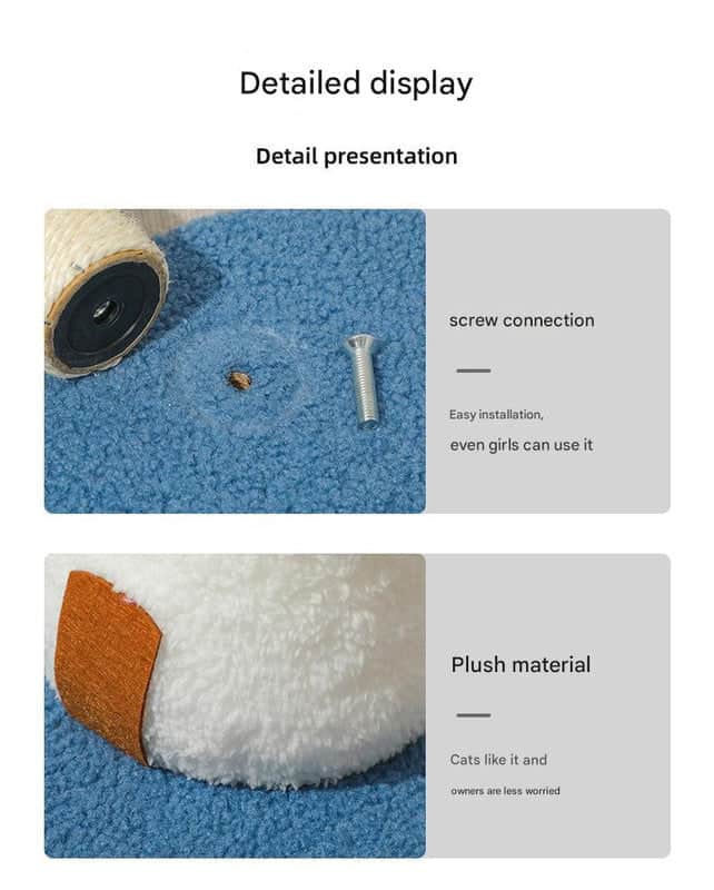 Blue Durable Mushroom Cat Scratching Post