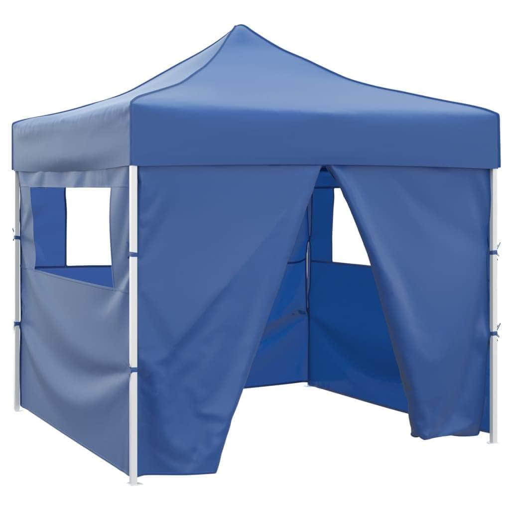 Blue Foldable Tent  with 4 Walls Blue
