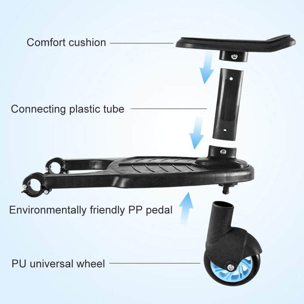 Blue Toddler Stroller Step Board Skateboard For Pram