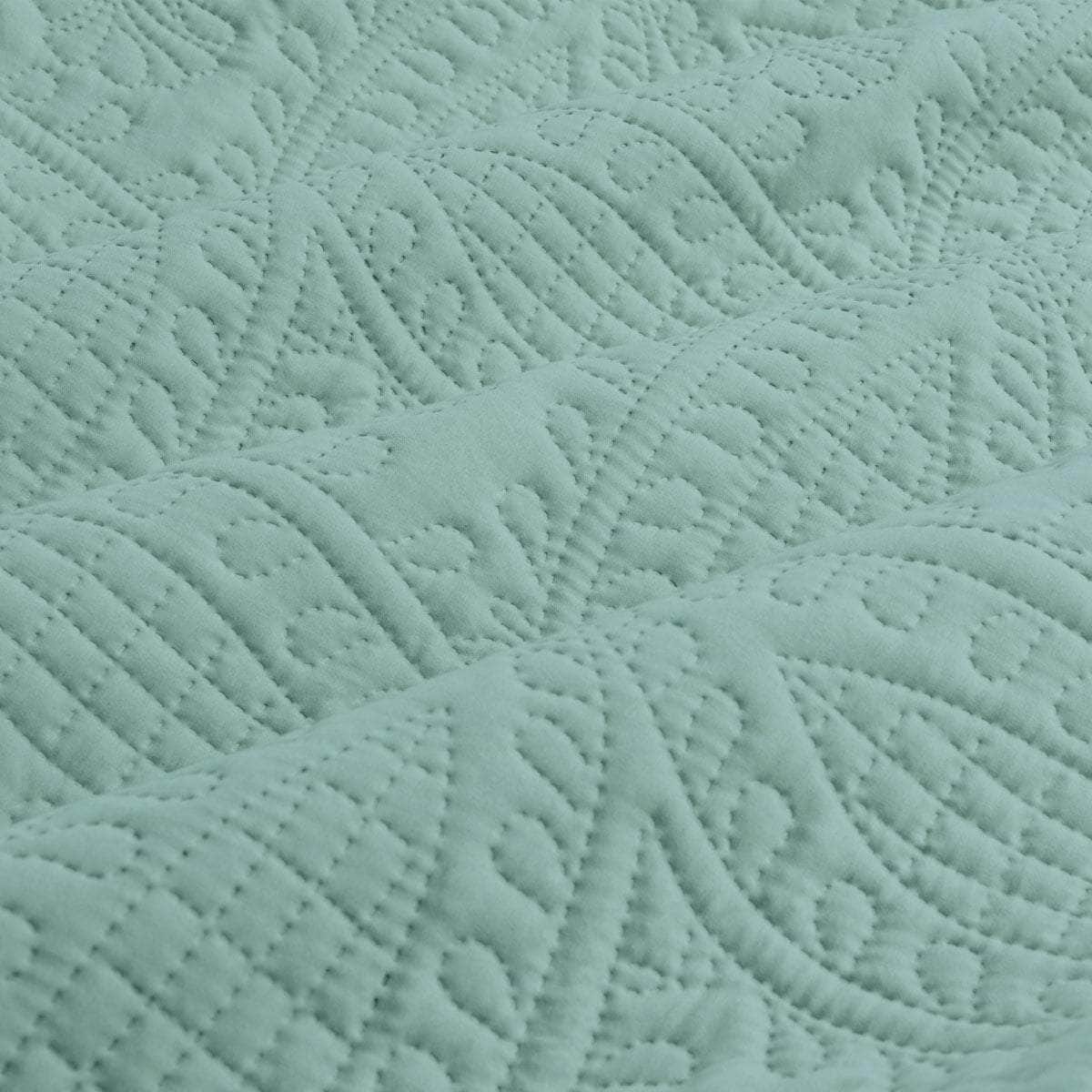 Bluestone Light Quilted Embossed Quilt Cover Set King