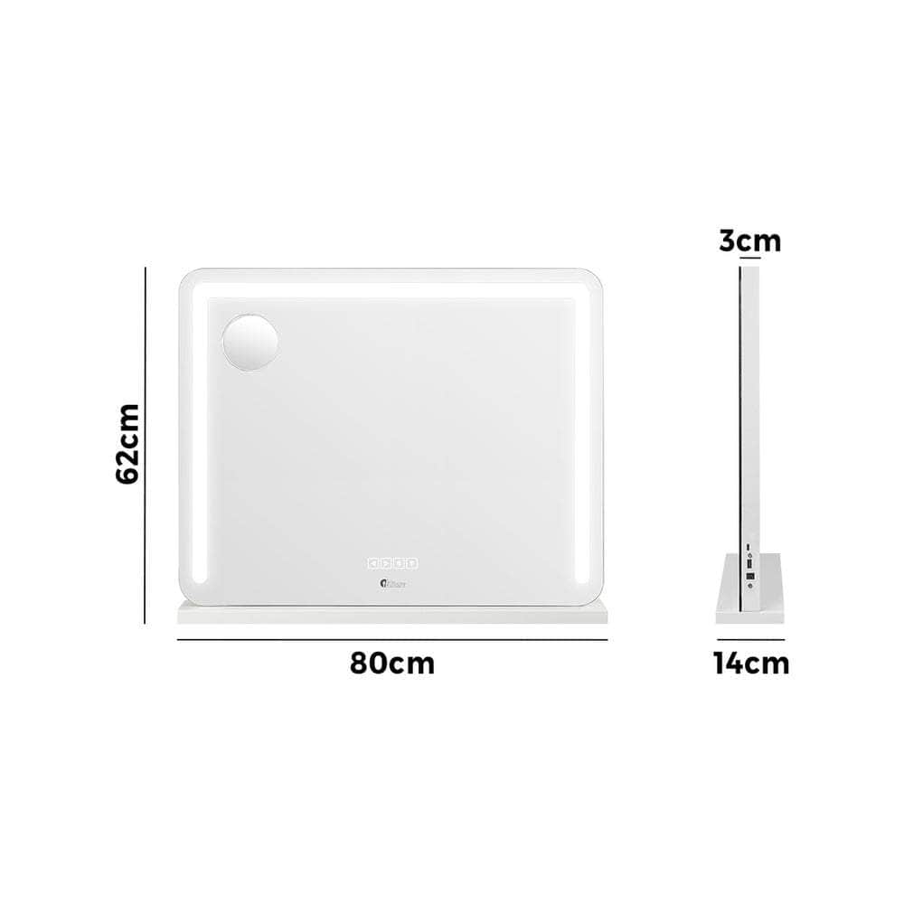 Bluetooth Hollywood LED Makeup Mirror 80x62cm