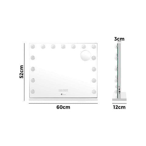 Bluetooth Hollywood Makeup Mirror LED 60x52cm