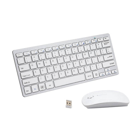 Bluetooth Keyboard and Mouse Wireless Combo White 78 Keys