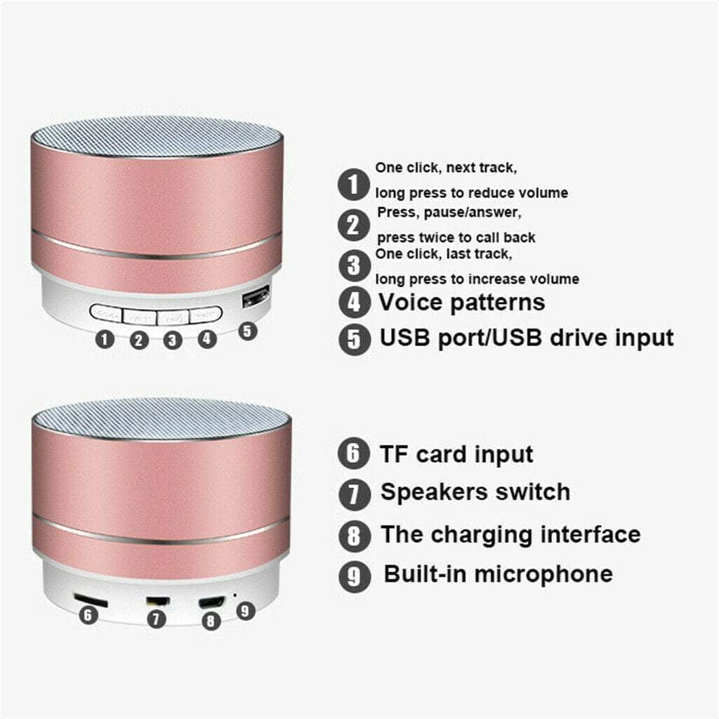 Bluetooth Speakers Portable Wireless Music Stereo Rechargeable