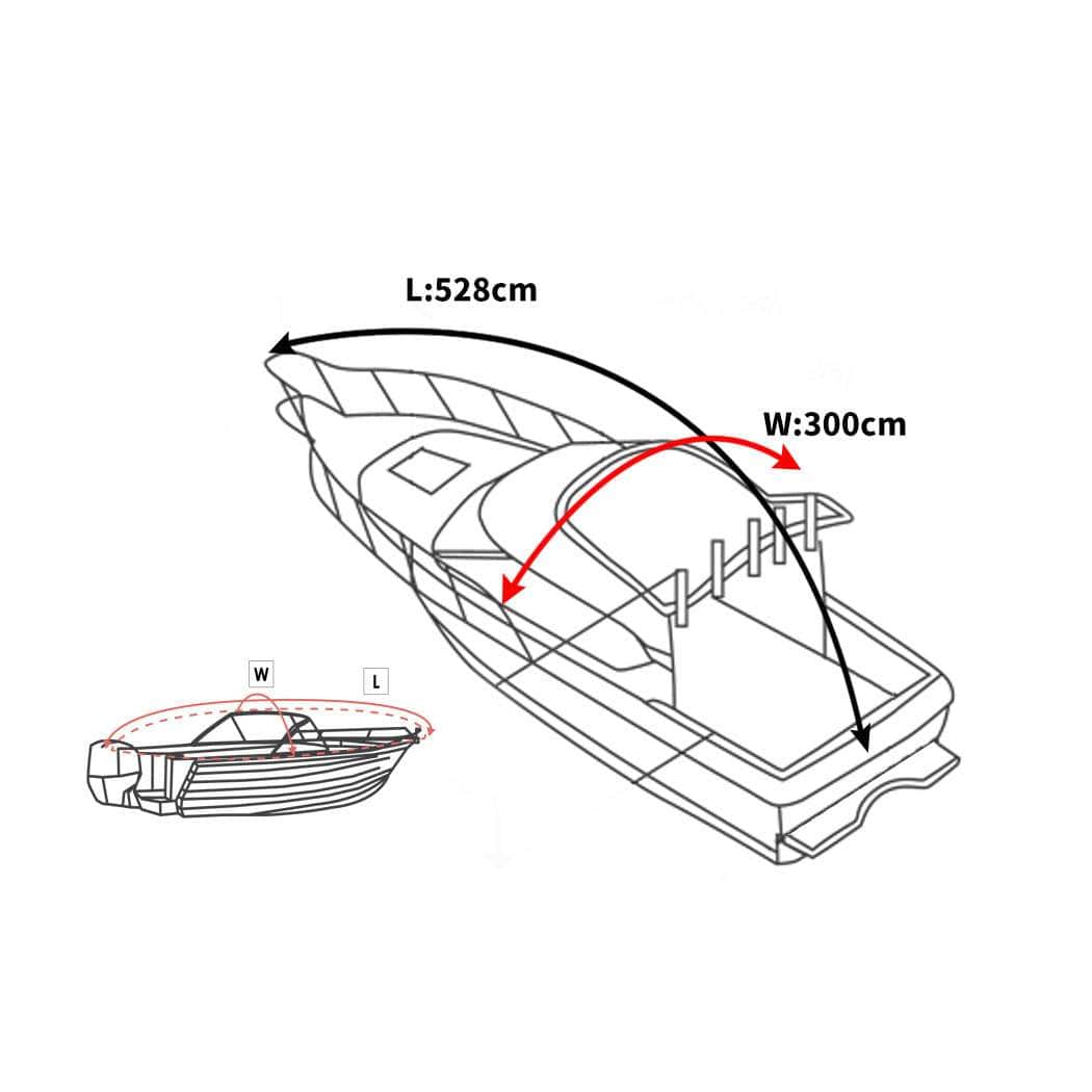 Boat Cover 14-16 FT Trailerable Weatherproof Grey 16FT
