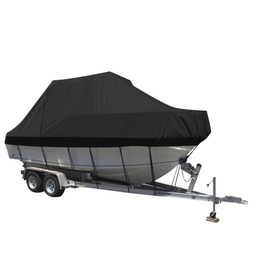 Boat Cover 19 FT Trailerable Weatherproof Black 19FT