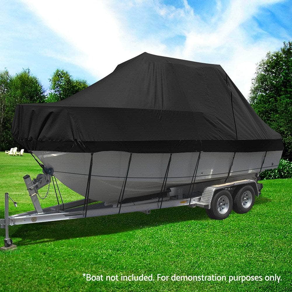 Boat Cover Trailerable Jumbo Marine Grade Heavy Duty Black