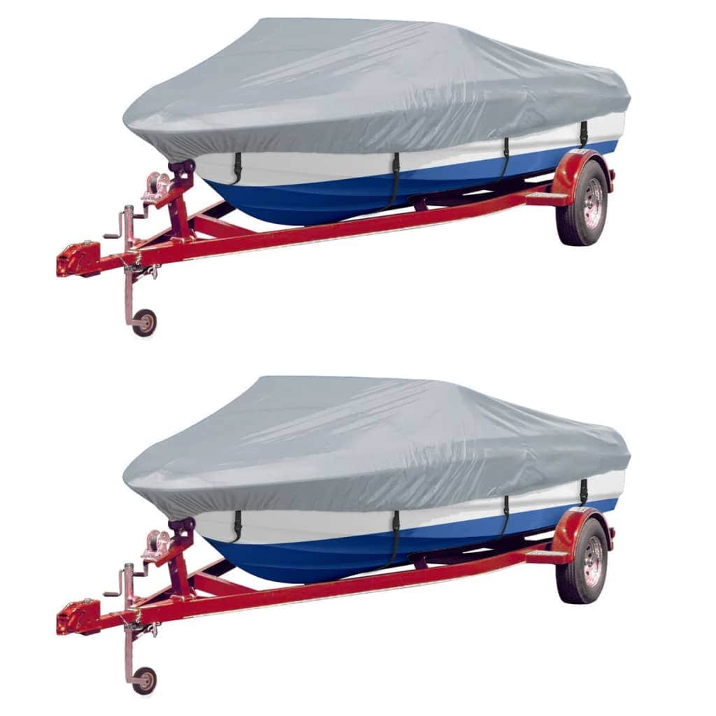 Boat Covers 2 pcs Grey Length 488-564 cm Width 239 cm