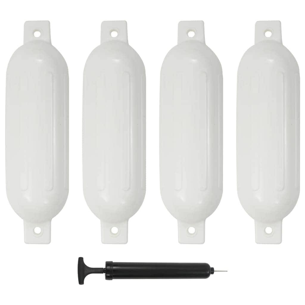 Boat Fender 4 pcs White PVC