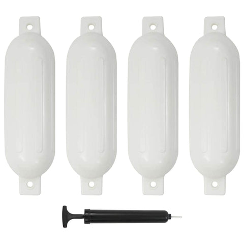 Boat Fender 4 pcs White PVC