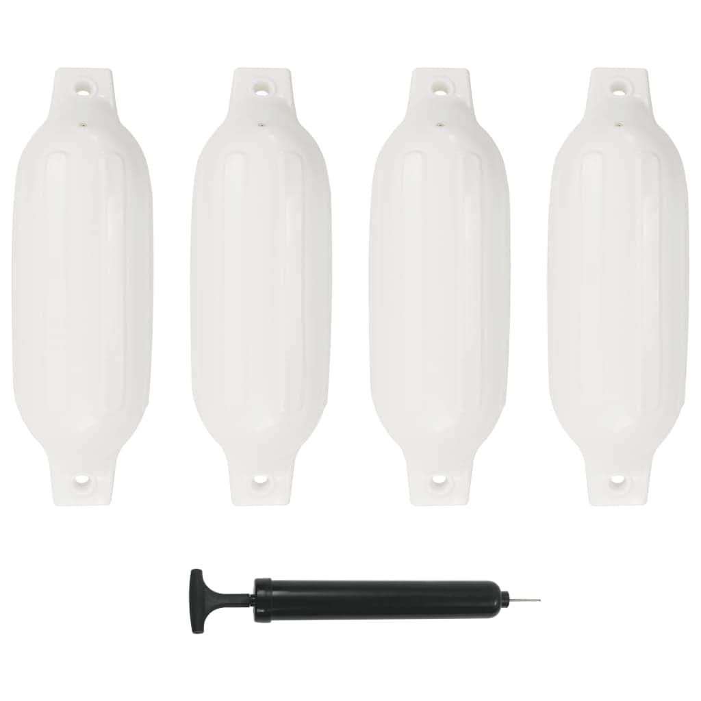 Boat Fender 4 pcs White PVC