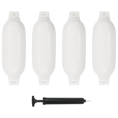 Boat Fender 4 pcs White PVC