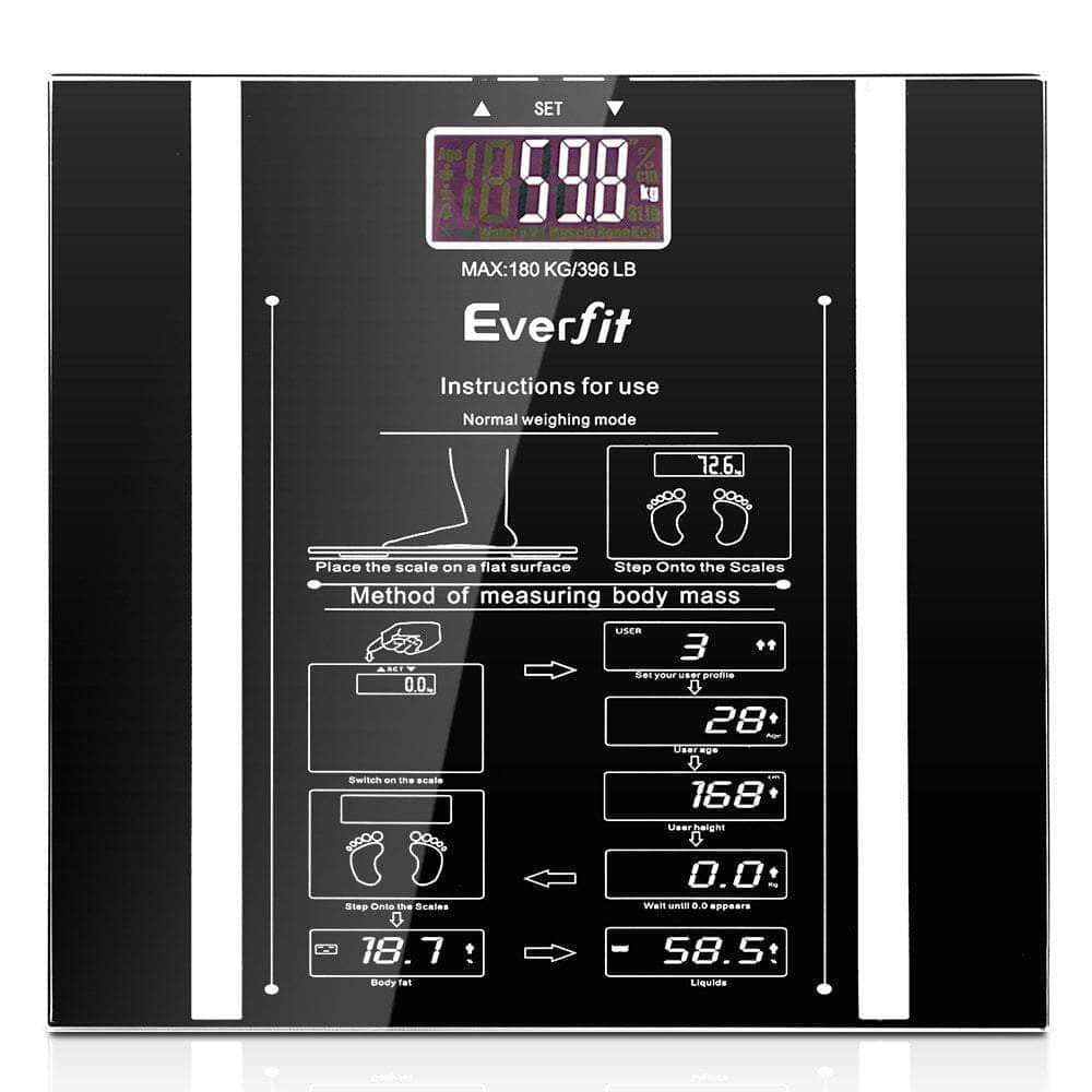 Body Fat Bathroom Scale Weighing Water Body Fat Gym 180Kg