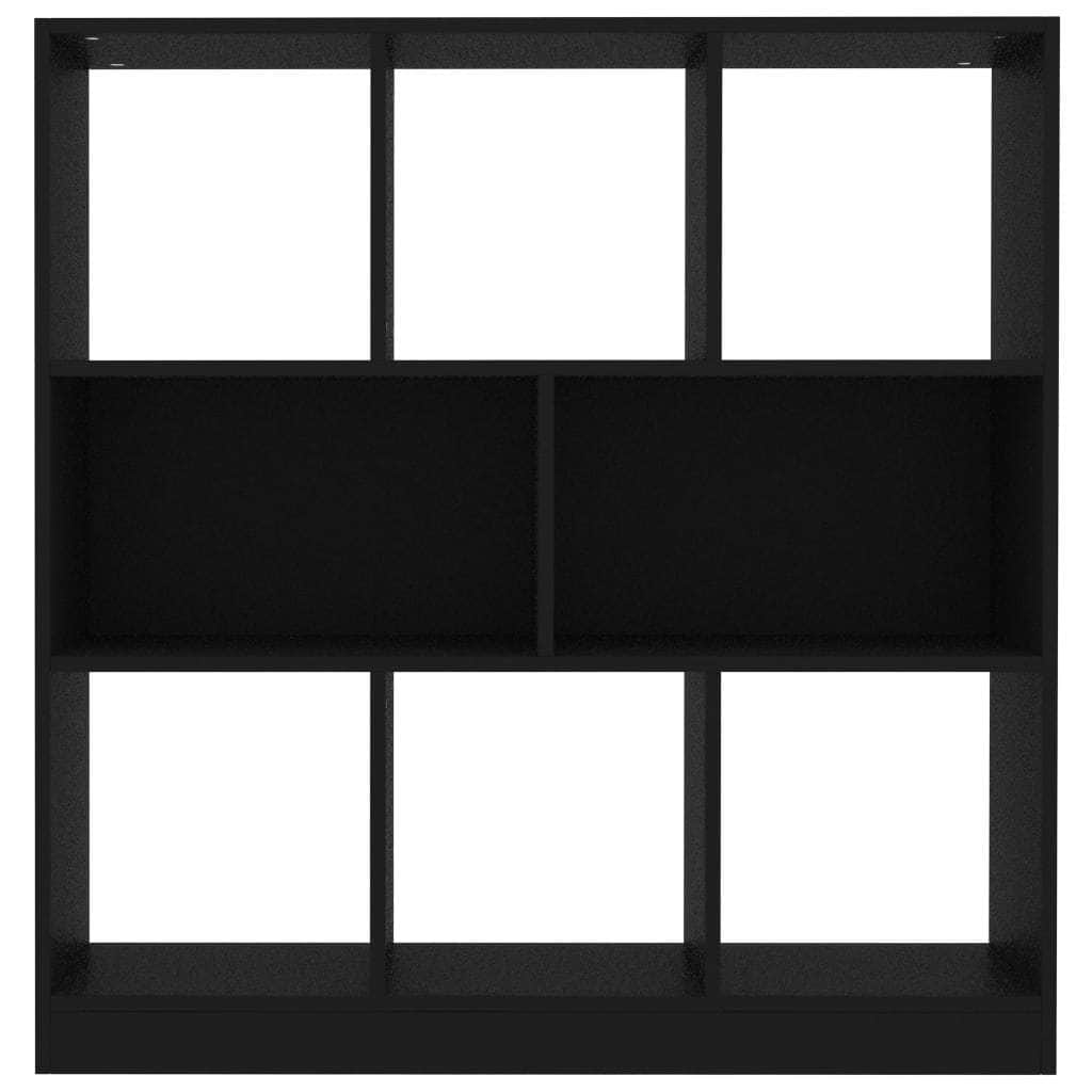 Book Cabinet Black Chipboard