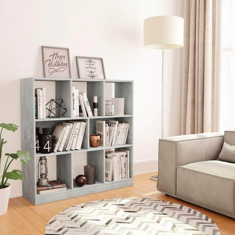 Book Cabinet Concrete Grey Chipboard