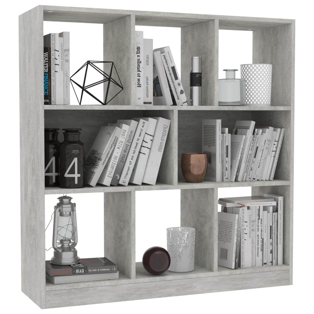 Book Cabinet Concrete Grey Chipboard
