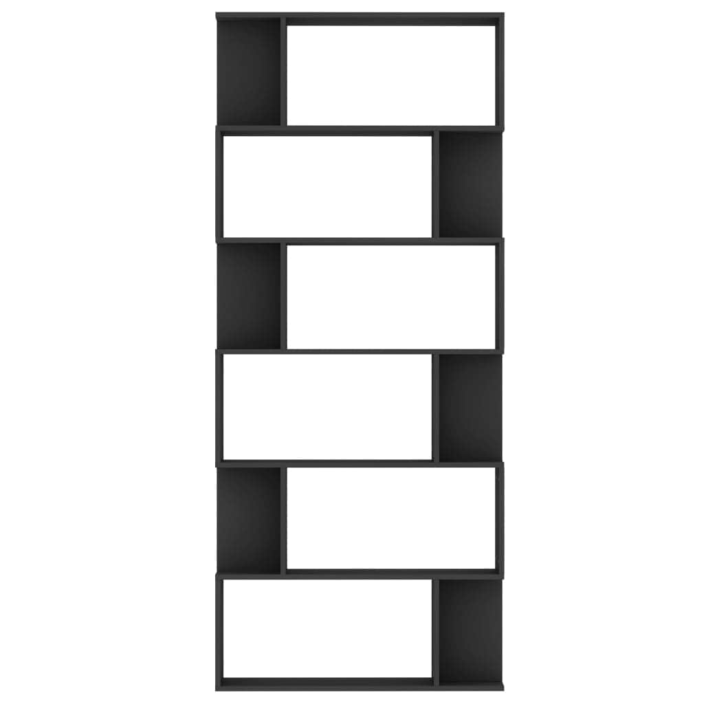 Book Cabinet/Room Divider  Black Chipboard