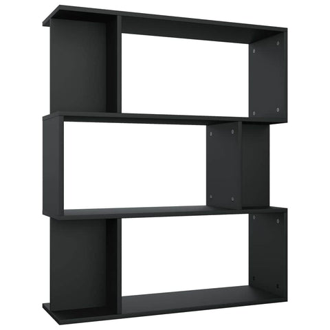 Book Cabinet/Room Divider Black Chipboard